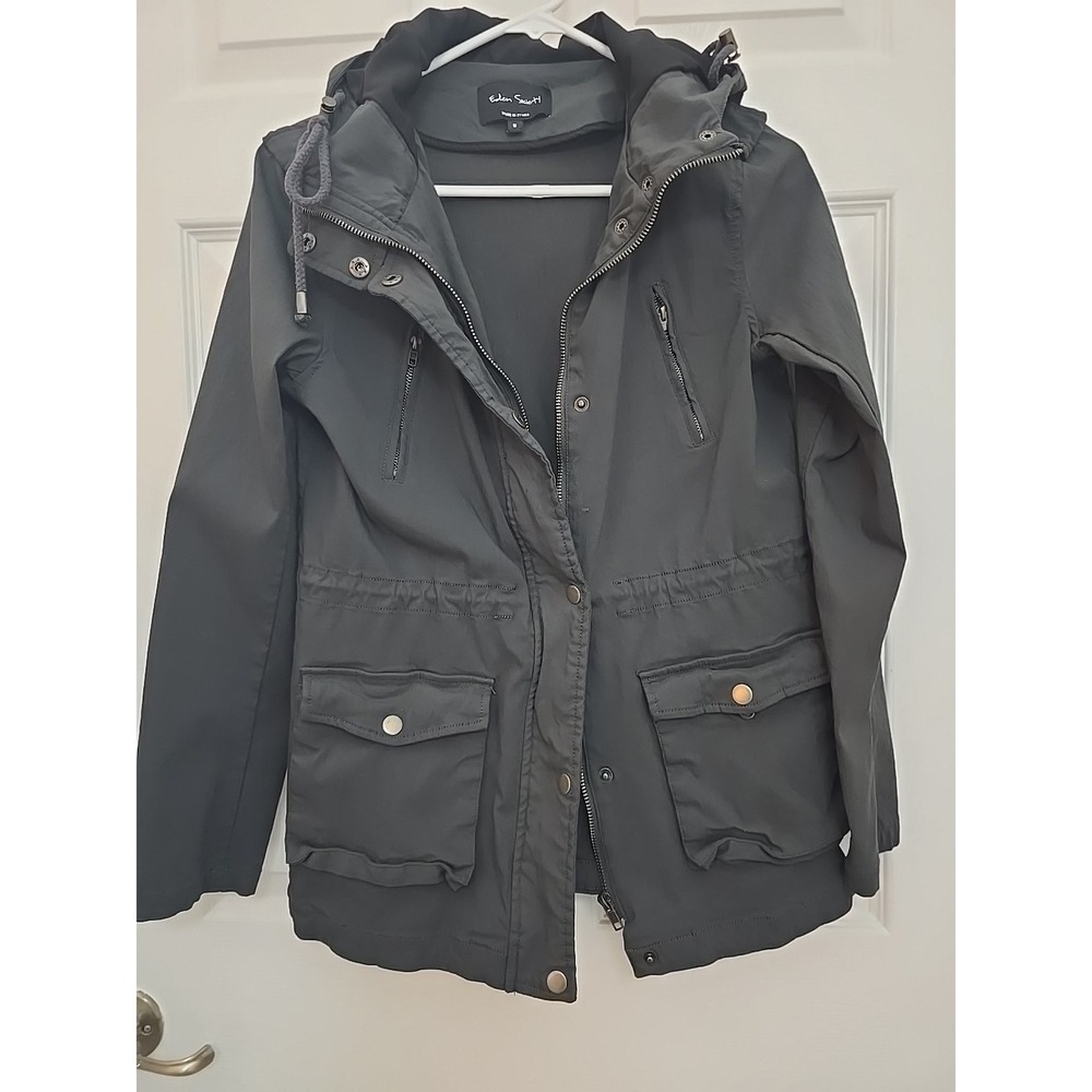 Women's Eden Society Small Hooded Cargo Jacket Black